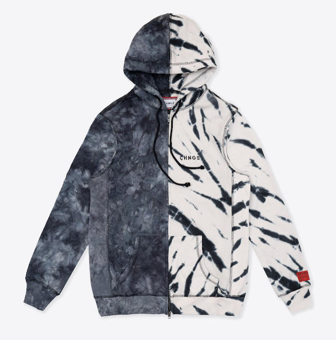 CHNGE split marble hoodie