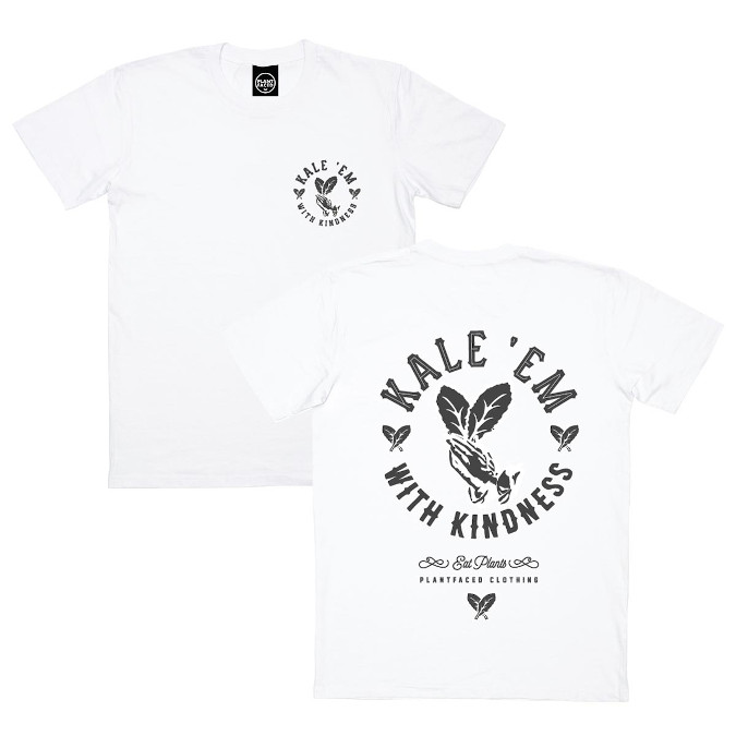 Kale'Em with Kindness White T-shirt